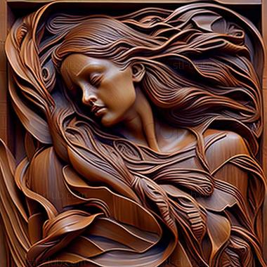 3D модель Марсия Болдуин, американская художница. (STL)